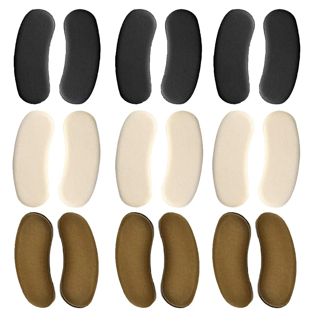 9 Pairs Snug Heel Pads Sponge Heel Grip Inserts Self Adhesive Non Slip Heel Cushions for Shoes Too Big and Foot Care