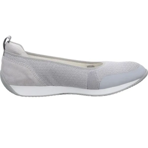Ara Women's Porto Mesh Ballet Flats- Pebble