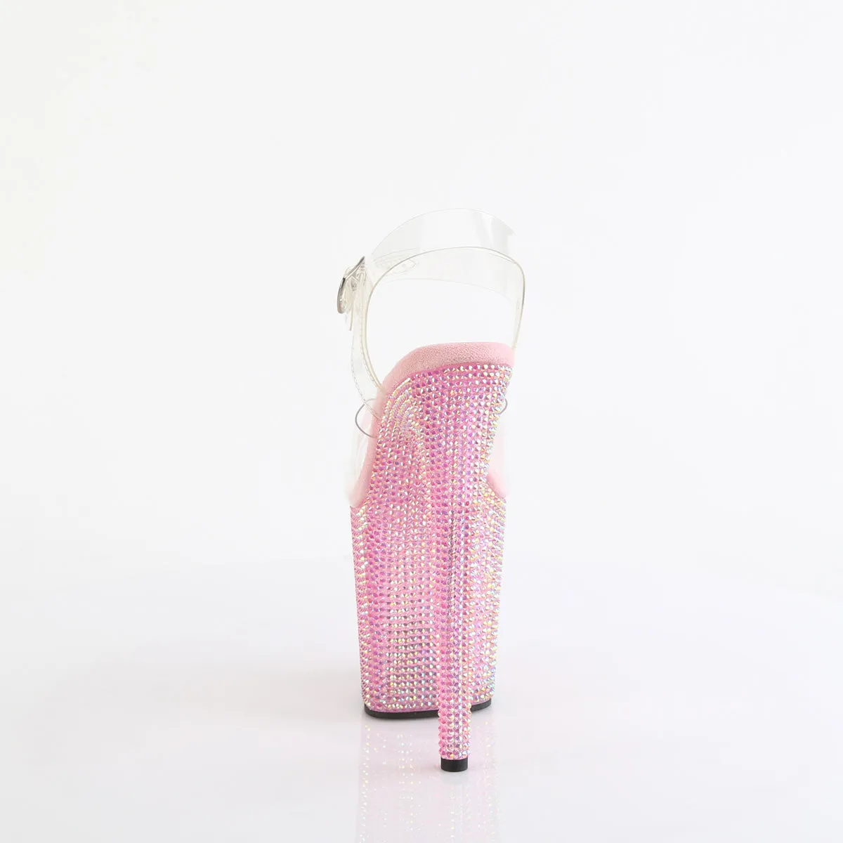 BEJEWELED-808RRS Pleaser Clear/Baby Pink Sexy Platform Shoes (Pole Dancing Heels)