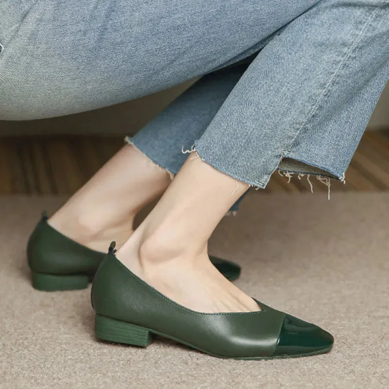 binfenxie  -  Women Brand Ballet Green Red Flats 2024 New Fashion Pregnant Women's Flat Shoes Casual Women's Soft Dress Shoes Mujer