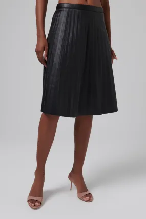 Black Brooklyn Plissé Skirt