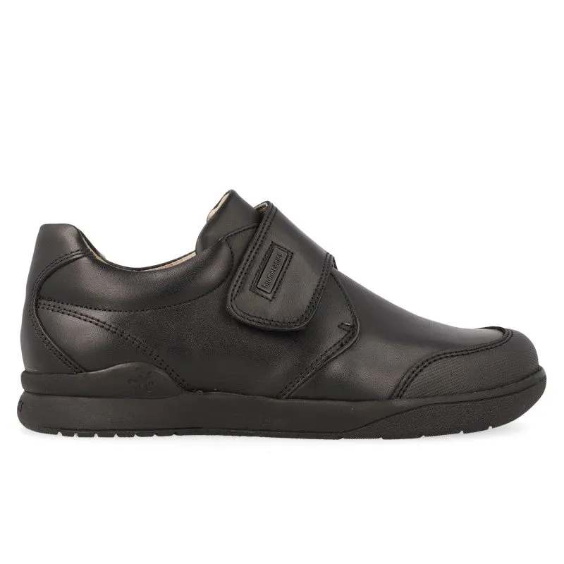 Black velcro shoe with reinforced toe area (161129-A)