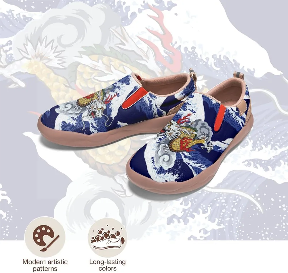 Boys Girls Shoes Kid's Slip On Loafers Lightweight Soft Sole Anti-Slip Sneakers Art Painted Walking Travel Shoes