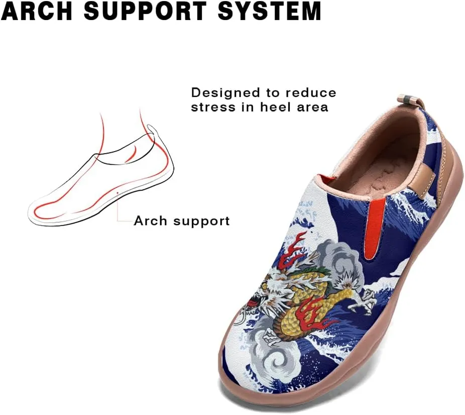 Boys Girls Shoes Kid's Slip On Loafers Lightweight Soft Sole Anti-Slip Sneakers Art Painted Walking Travel Shoes