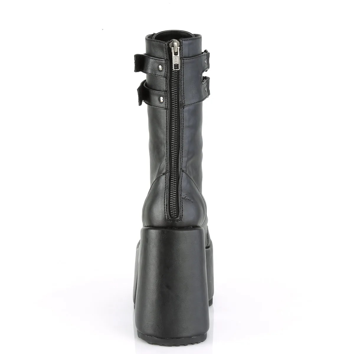 CAMEL-250 DemoniaCult Black Vegan Leather Sexy Women's Mid-Calf & Knee High Boots (Alternative Footwear)