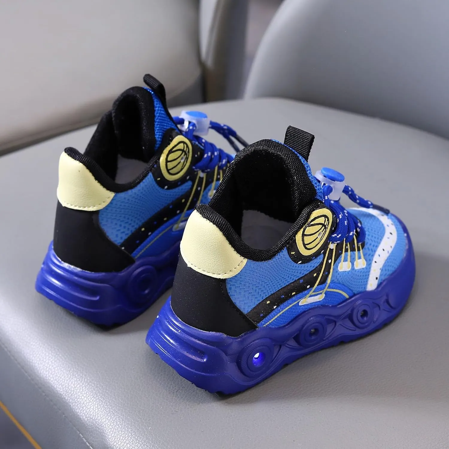 Cathalem Toddler Children Boys Girls Led Tennis Shoes Kids Mesh Letter Led Light Up Running Shoes Sneakers for 1-6 Years Old