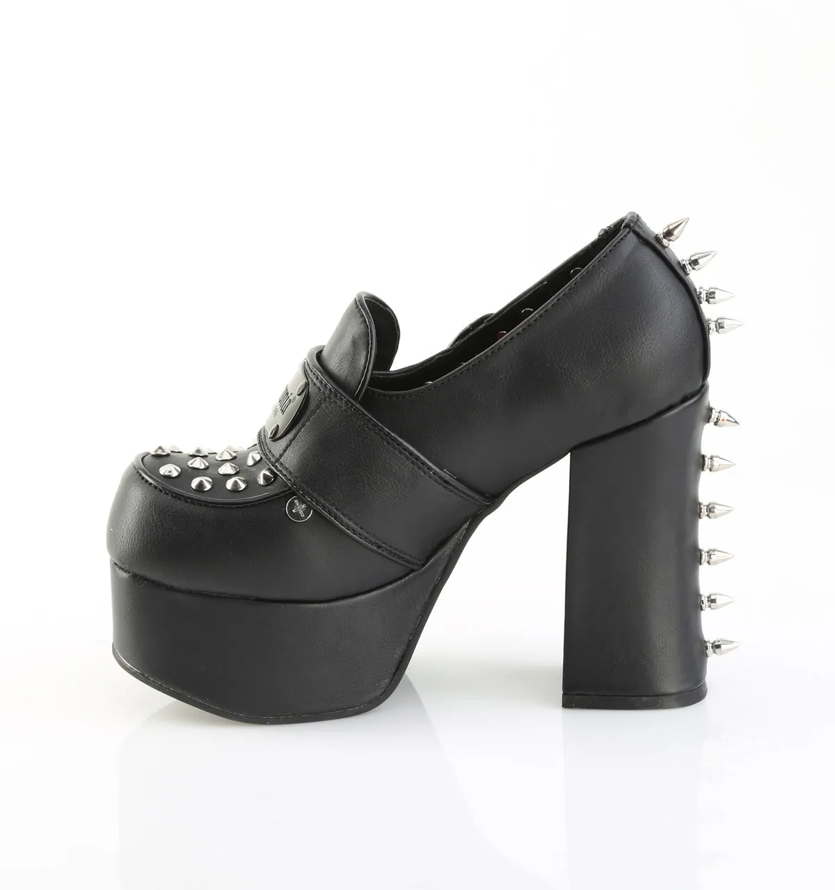 CHARADE-32 DemoniaCult Black Vegan Leather Sexy Women's Heels & Platform Shoes (Alternative Footwear)