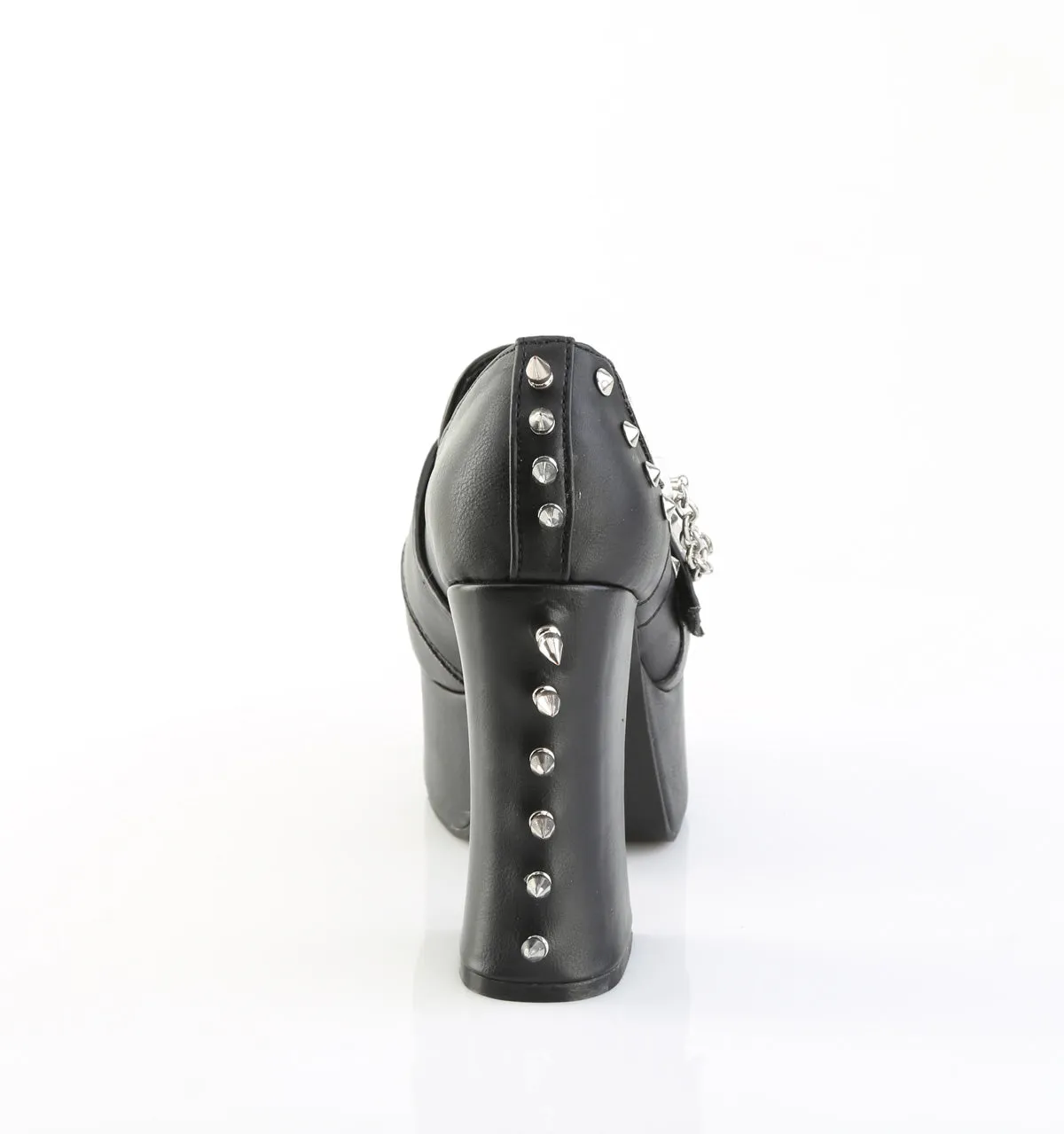 CHARADE-32 DemoniaCult Black Vegan Leather Sexy Women's Heels & Platform Shoes (Alternative Footwear)