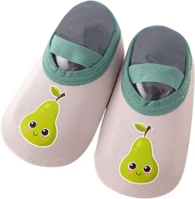 Children Infant Infant Shoes Spring and Summer Boys and Girls Flat Bottoms Slip On Soft Comfortable Simple Design Cartoon Fruit Pattern Footy Shoes for Girls