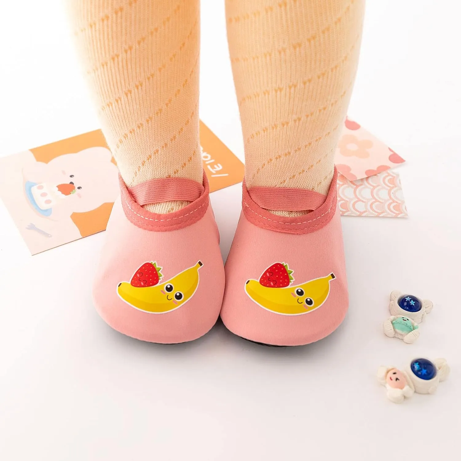 Children Infant Infant Shoes Spring and Summer Boys and Girls Flat Bottoms Slip On Soft Comfortable Simple Design Cartoon Fruit Pattern Footy Shoes for Girls