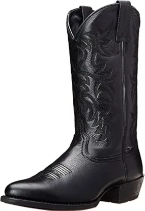 CHUUMEE Men's Fashion Round Toe Embroidered Western Cowboy Boots