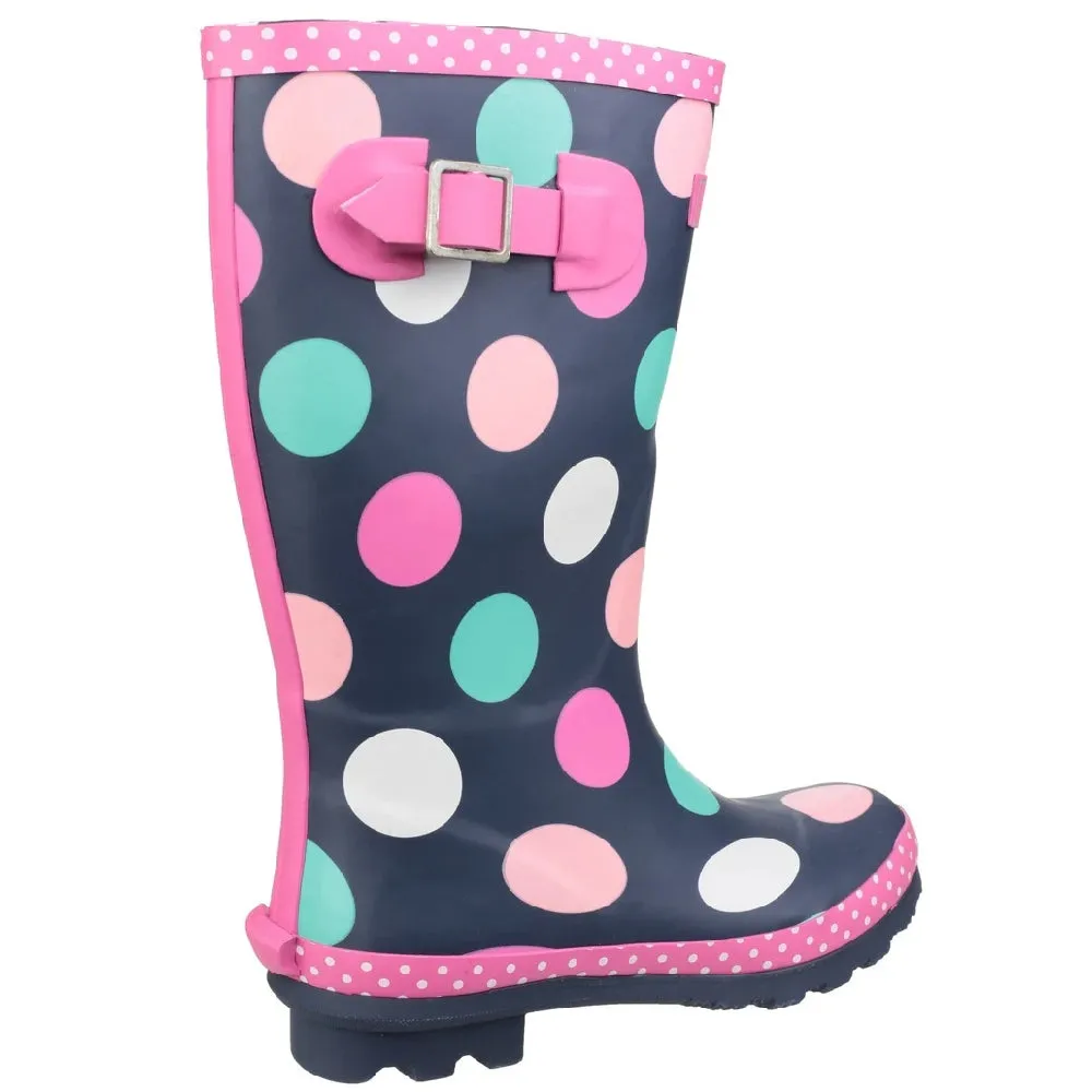 Cotswold Childrens Dotty Pull On Wellingtons