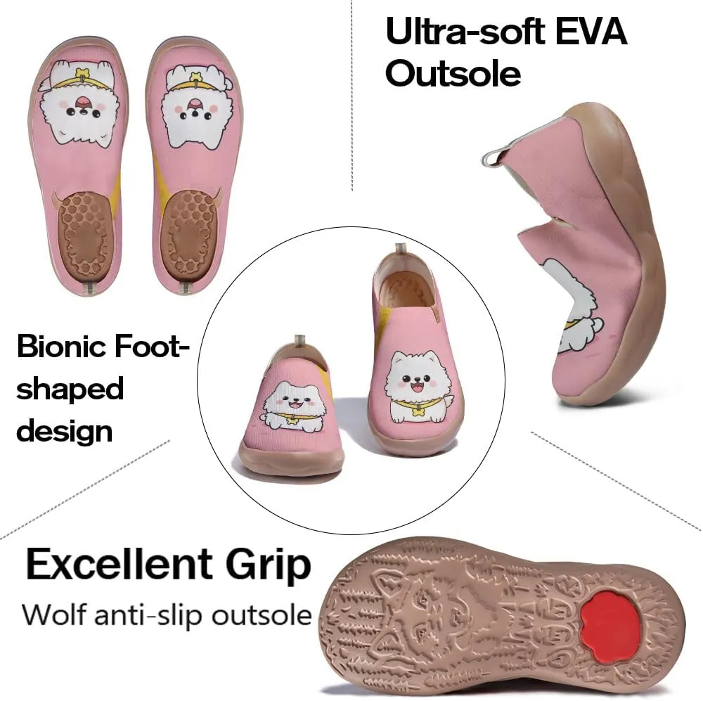 Dog Painted Women's Slip-On Shoes Comfortable Breathable Knit Casual Footwear Fashion Travel Loafers