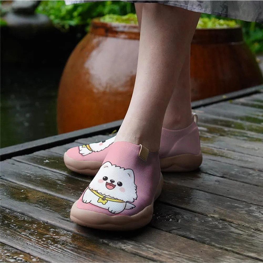 Dog Painted Women's Slip-On Shoes Comfortable Breathable Knit Casual Footwear Fashion Travel Loafers
