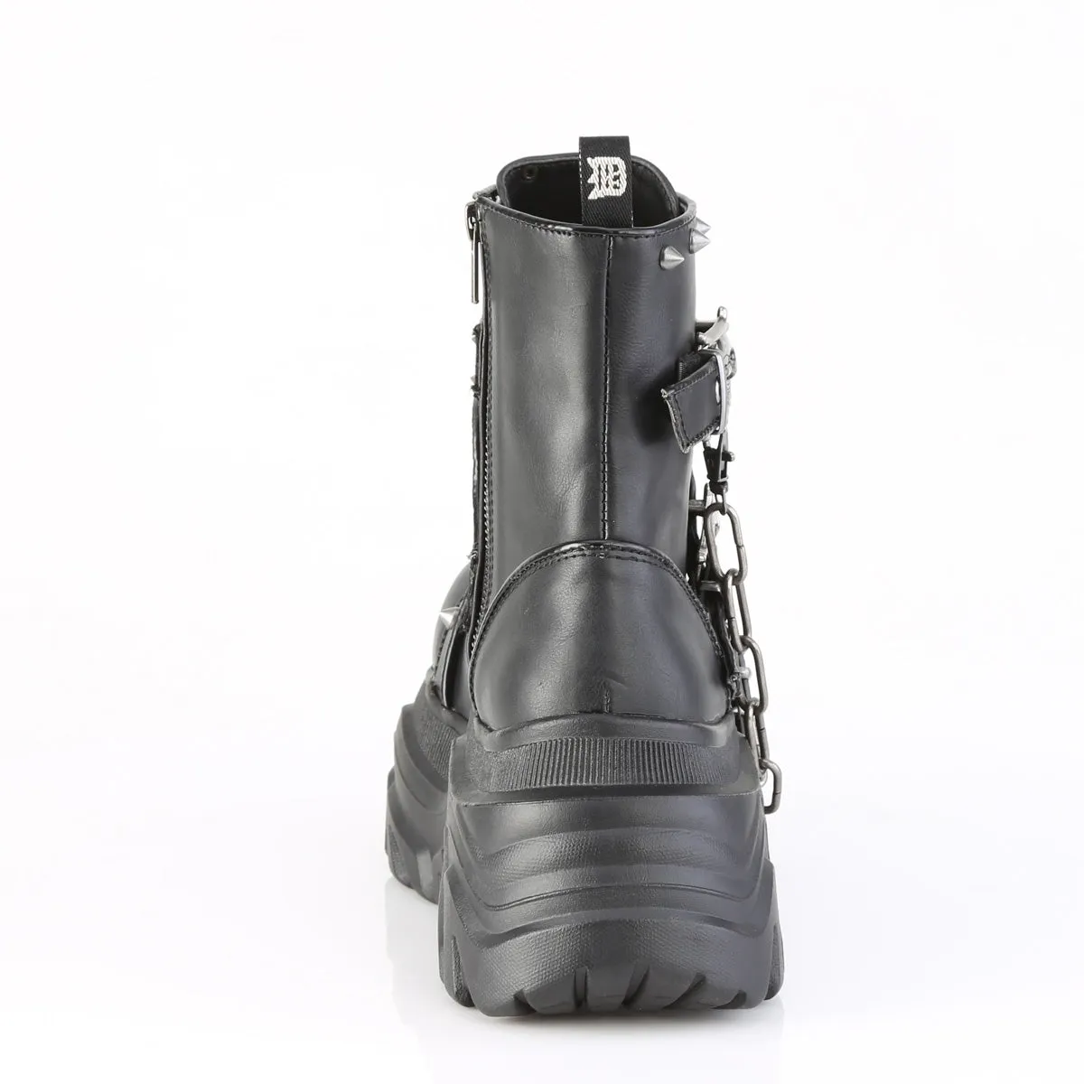 ECHO-60 DemoniaCult Black Vegan Leather Sexy Women's Ankle Boots (Alternative Footwear)