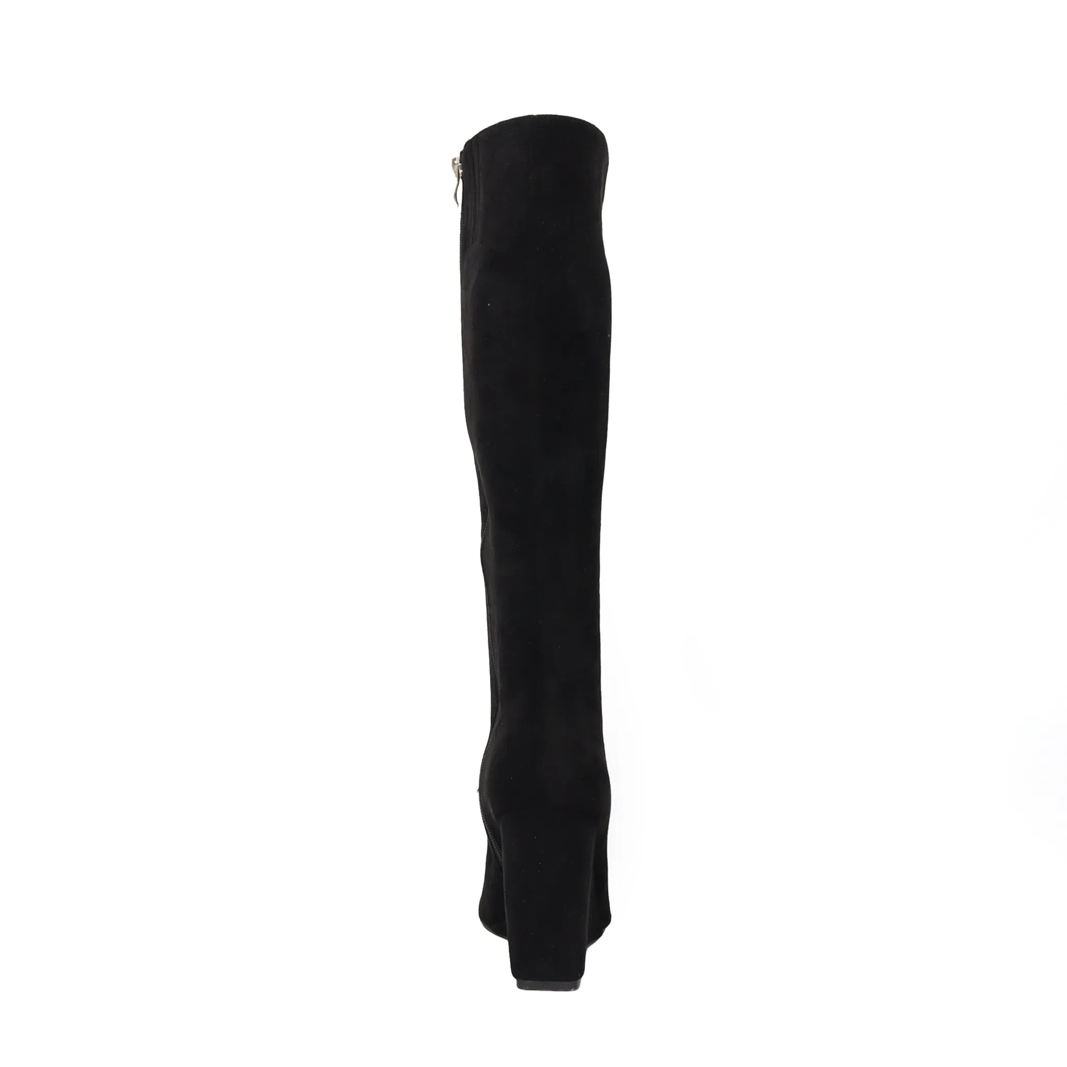 ERLINDA Women's Wedge Over The Knee Suede Boot