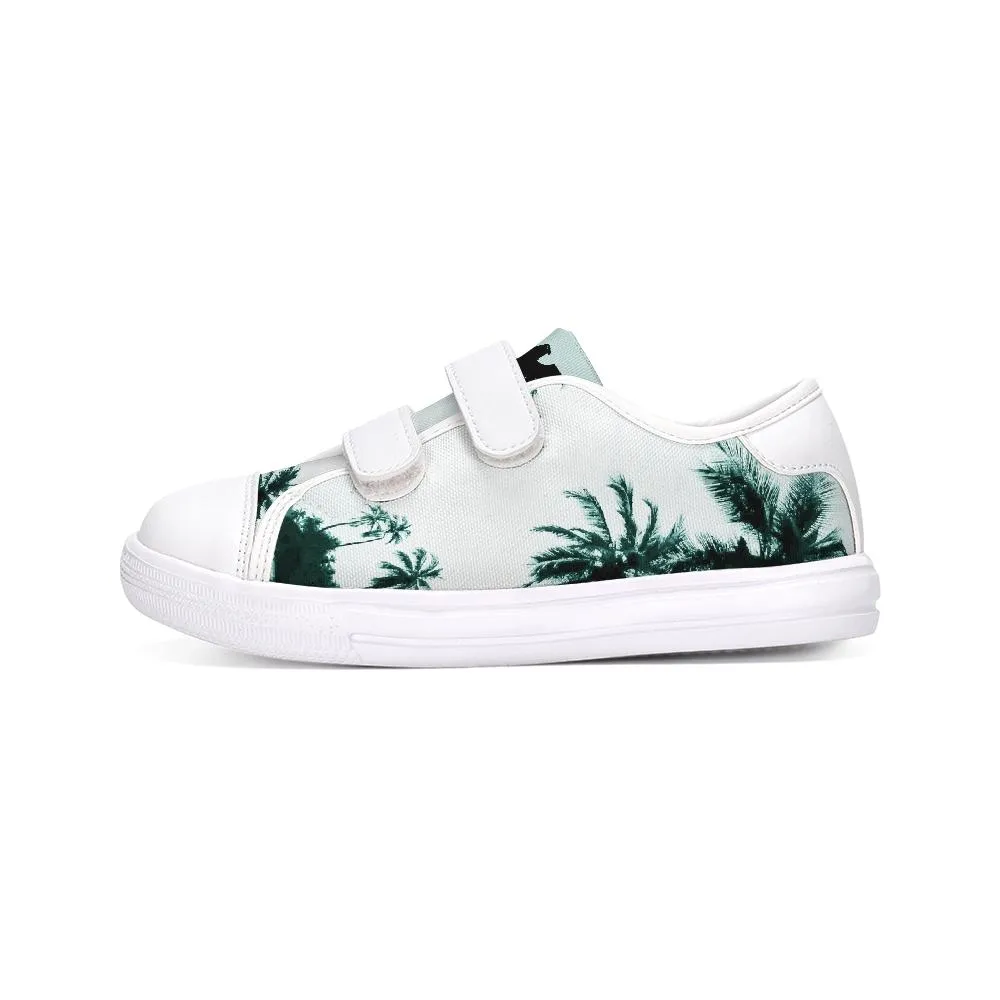 Find Your Coast Kids Canvas Palm Tree Velcro Sneaker Shoes