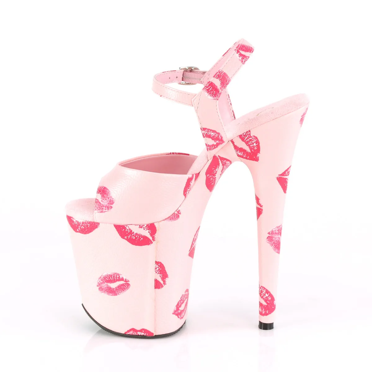 FLAMINGO-809KISSES Pleaser Baby Pink Faux Leather Sexy Platform Shoes (Pole Dancing Heels)