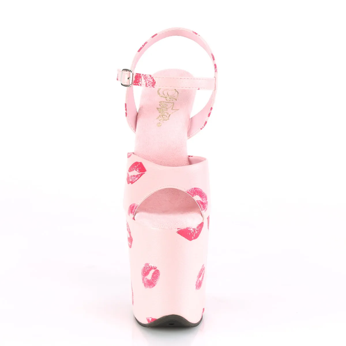FLAMINGO-809KISSES Pleaser Baby Pink Faux Leather Sexy Platform Shoes (Pole Dancing Heels)