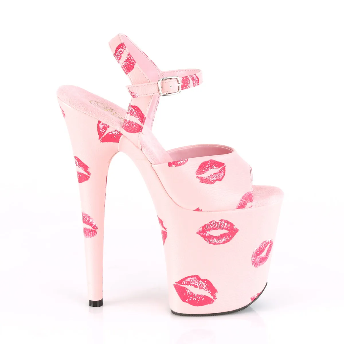 FLAMINGO-809KISSES Pleaser Baby Pink Faux Leather Sexy Platform Shoes (Pole Dancing Heels)
