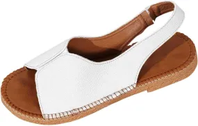 Flat Sandals for Women Comfortable Orthopedic Lightweight Wide Width Sandals Slip On Soft Cushion Flat Shoes Casual Solid Color Walking Sandal for All Occasions: Casual, Work, Party