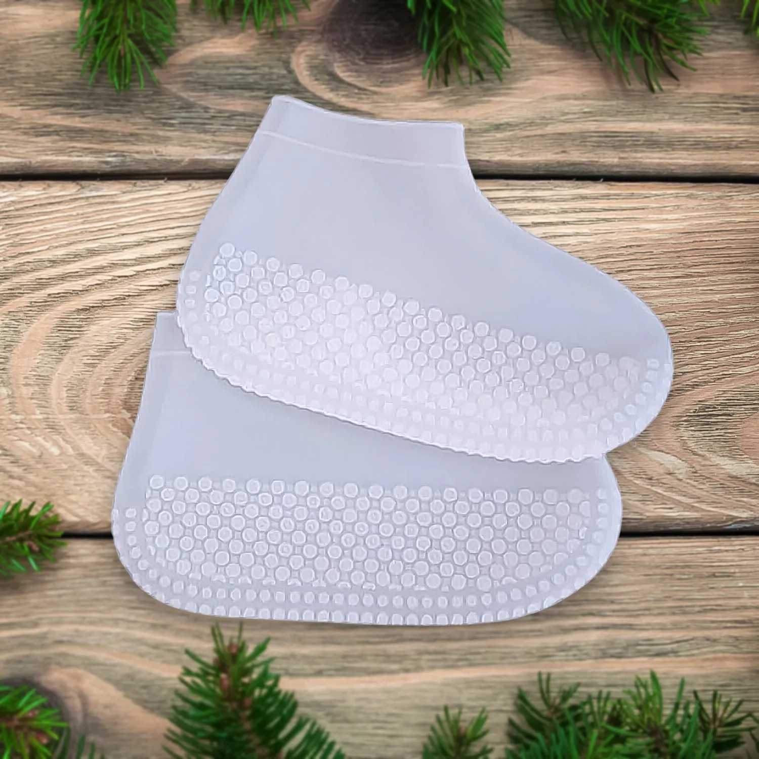 Foldable Anti-Skid Silicone Boot Covers (Large, Mix Color)