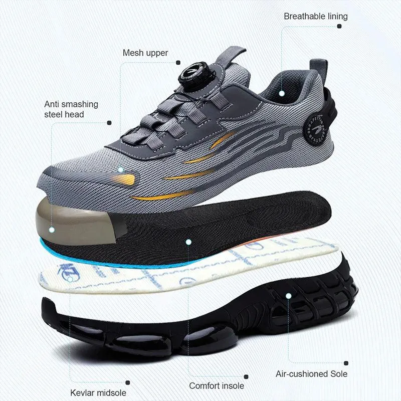 JB Fly Weaving 700 Quick Lace Steel Toe Shoes