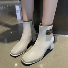 Joskaa Ankle Boots Women High Heeled Short Boots Women Platform Shoes Pointed ToeAnkle Botas Large 42 Thin HeelSide Zapatillas Mujer