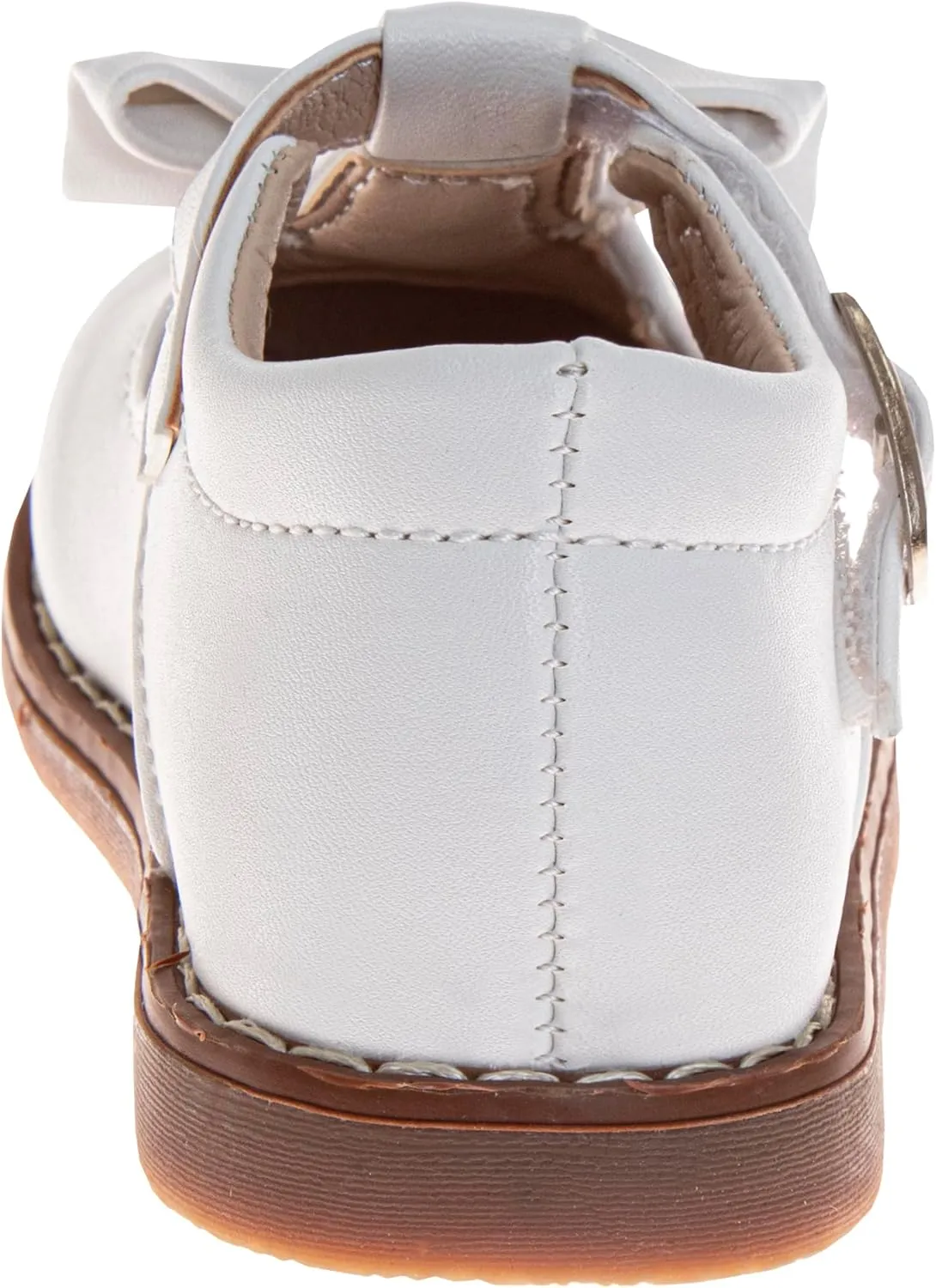 Josmo Baby Girl Mary Jane Bow Shoes Newborn Girl Wedding Dress Shoes for Girls (Size 3-8 Infant-Toddlers)