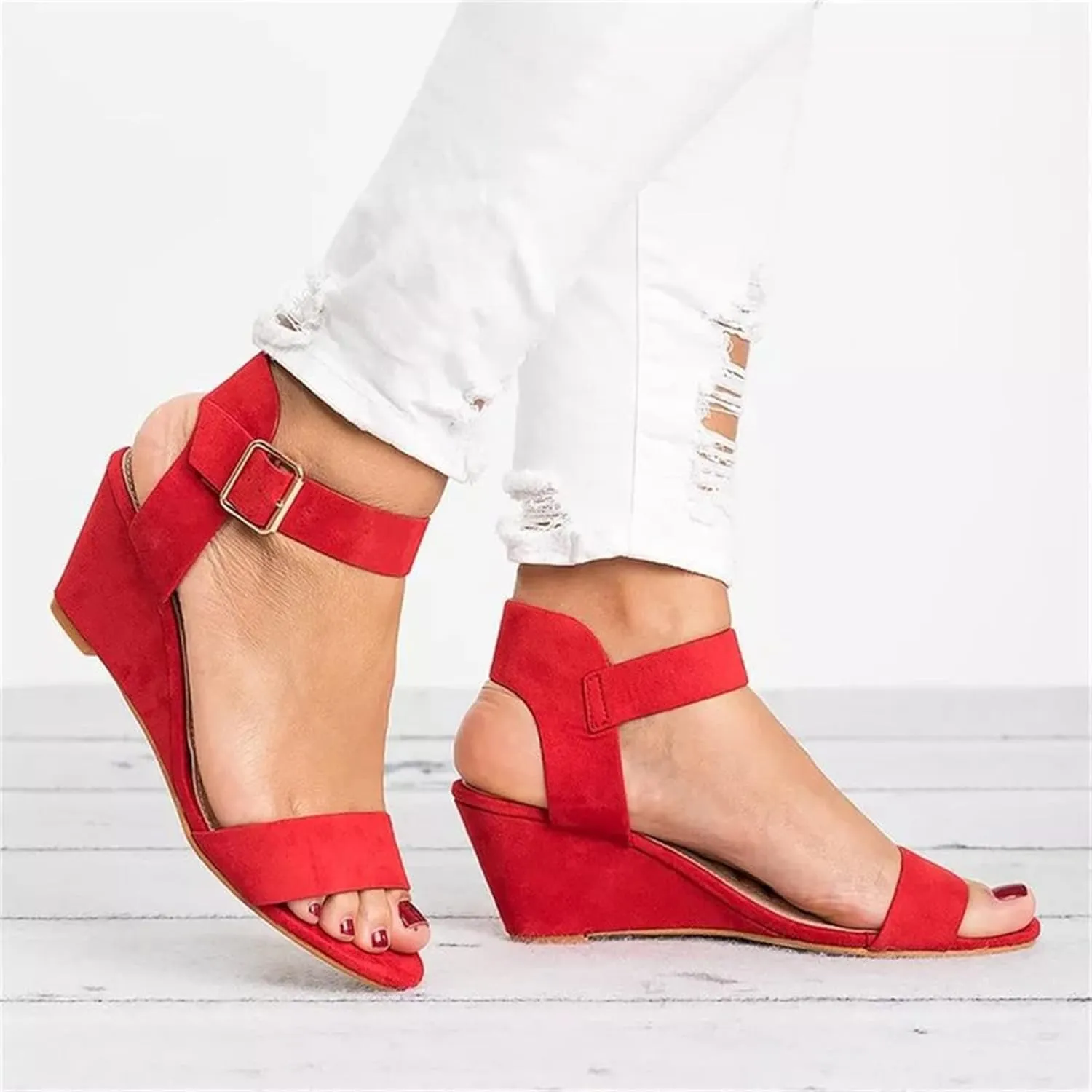 Ladmiple Wedge Sandals for Women Casual Summer Open Toe Platform Espadrille High Heel Sandals 2023 Casual Sandals Shoes