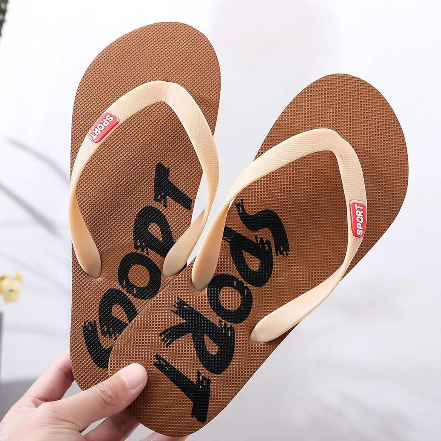 Men Shoes Flat Herringbone Slippers Fashion Casual Beach Casual Sandals Leather Flip Flops for Men Size 11