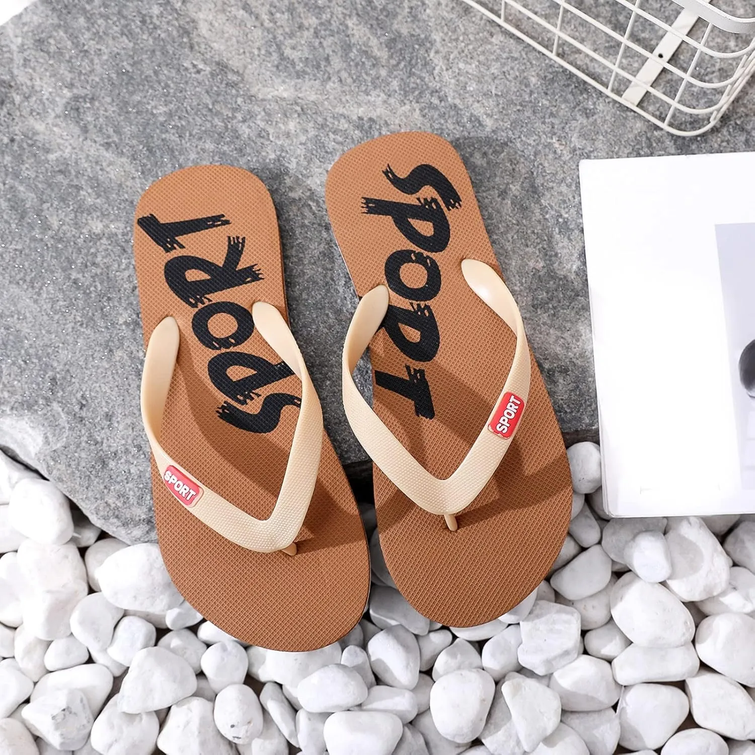 Men Shoes Flat Herringbone Slippers Fashion Casual Beach Casual Sandals Leather Flip Flops for Men Size 11