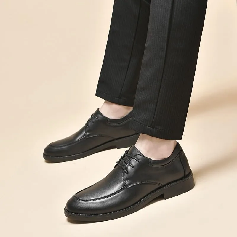 Mens Genuine Leather Oxfords Patent Leather Formal Business Men's Dress Shoes