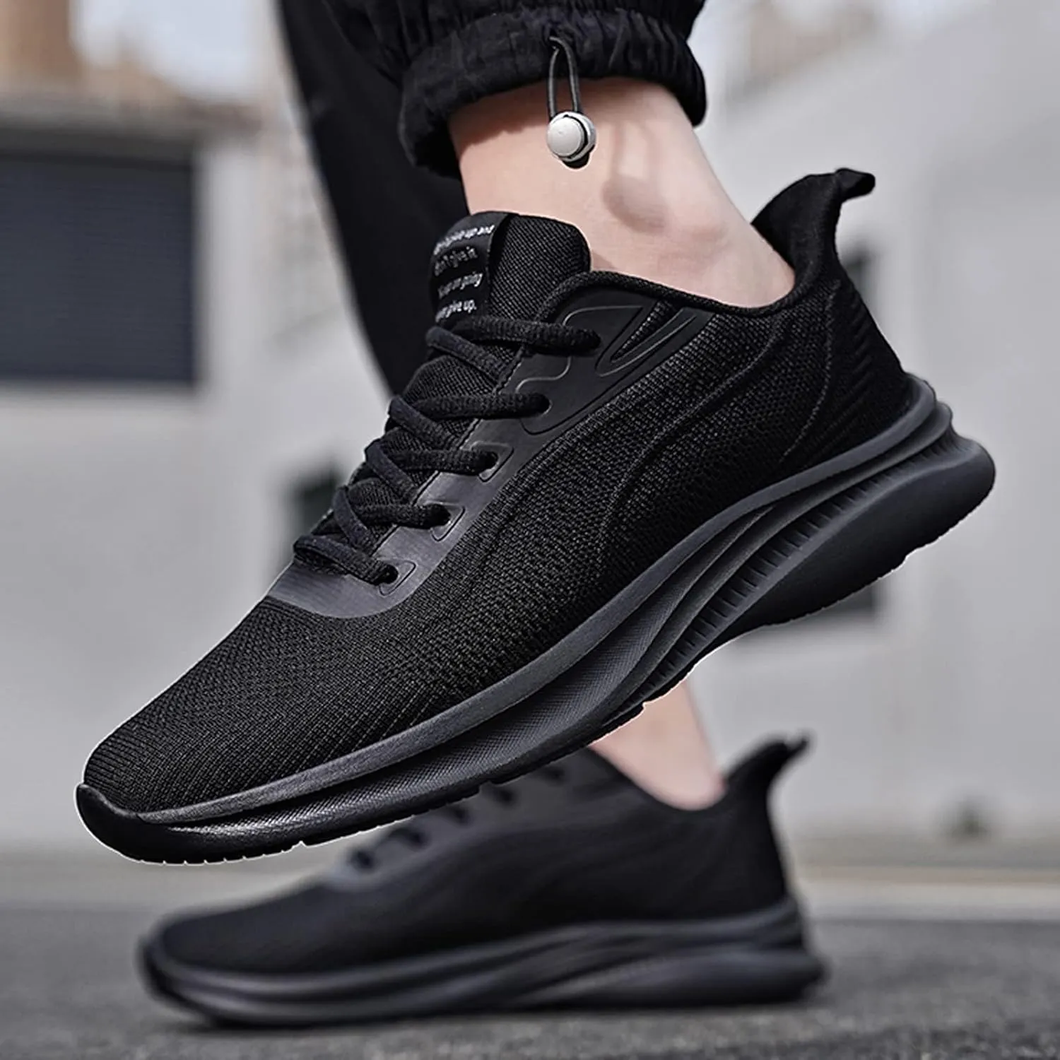 Men's Shoes Large Size Fashion Casual Mesh Breathable Casual Shoes Lace Up Running Shoes Mens Sneaker Boots Men's Fashion Men