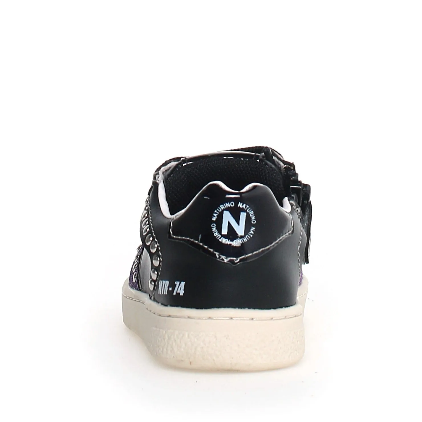 Naturino Girl's Quar Zip Fashion Sneakers - Black/Violet