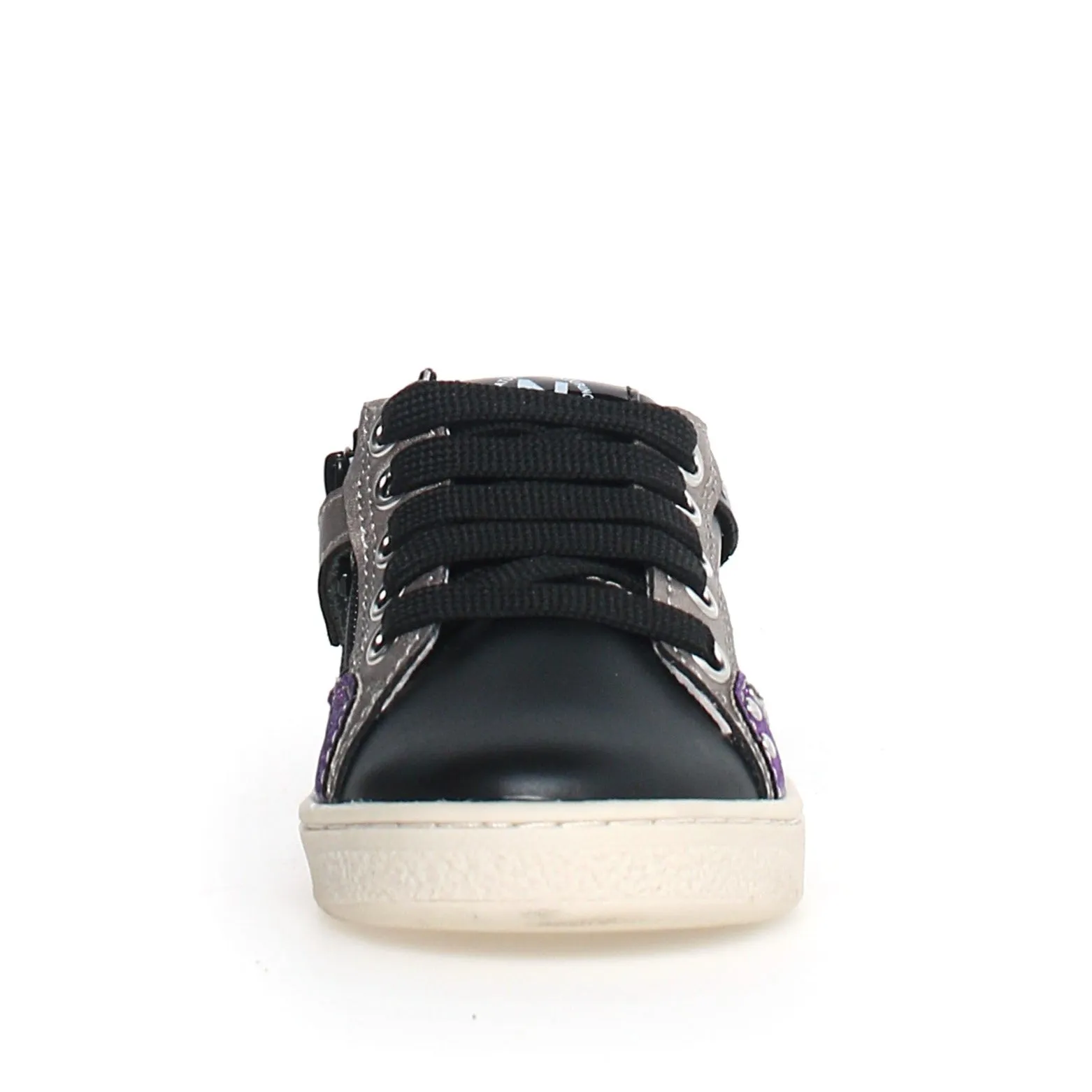 Naturino Girl's Quar Zip Fashion Sneakers - Black/Violet
