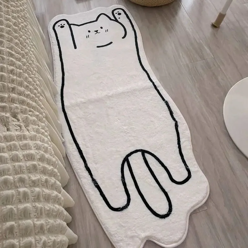 Nordic Cartoon Cute Cat Non Slip Floor Mat