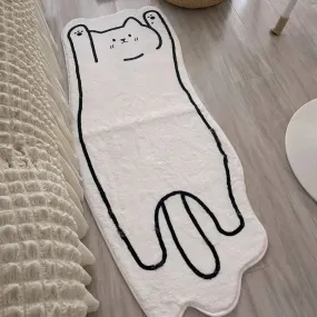 Nordic Cartoon Cute Cat Non Slip Floor Mat