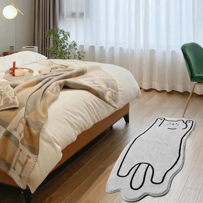 Nordic Cartoon Cute Cat Non Slip Floor Mat