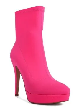 Patotie High Heeled Lycra Ankle Boot