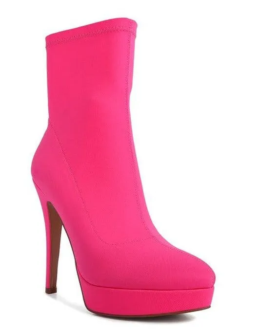 Patotie High Heeled Lycra Ankle Boot