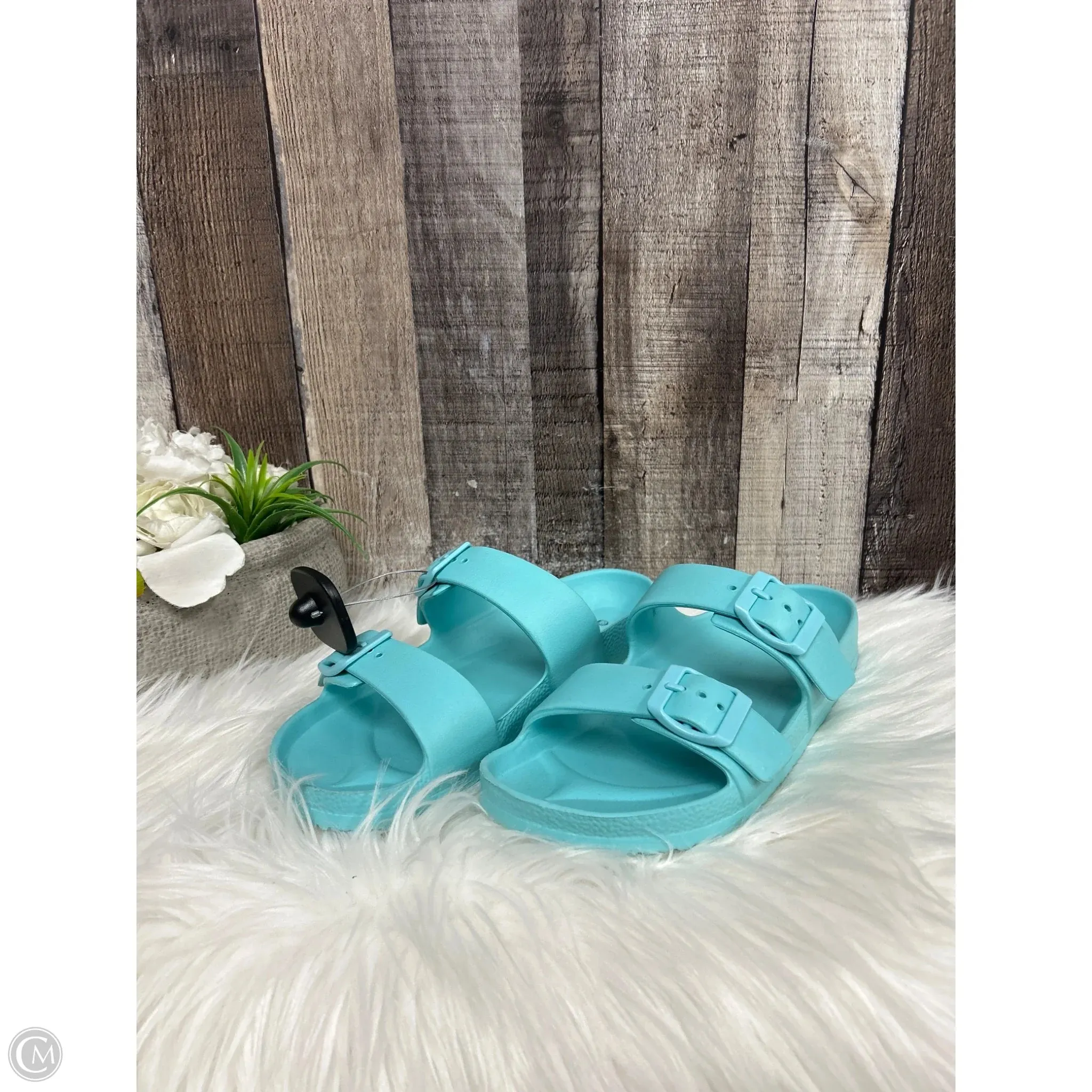 Sandals Flats By Shade & Shore In Blue, Size: 7