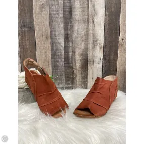 Sandals Heels Block By Miz Mooz In Orange, Size: 8