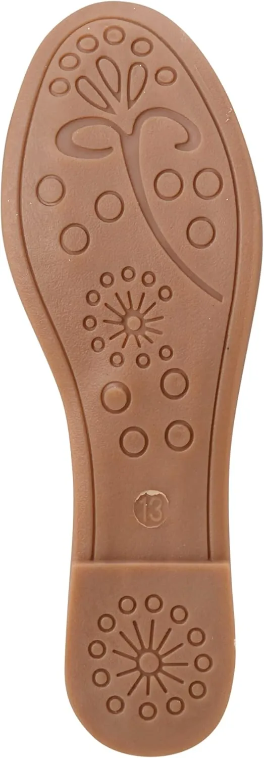 Shoes - Classic Leatherette Ballet Flats with Glitter Bow (Toddler/Girl)
