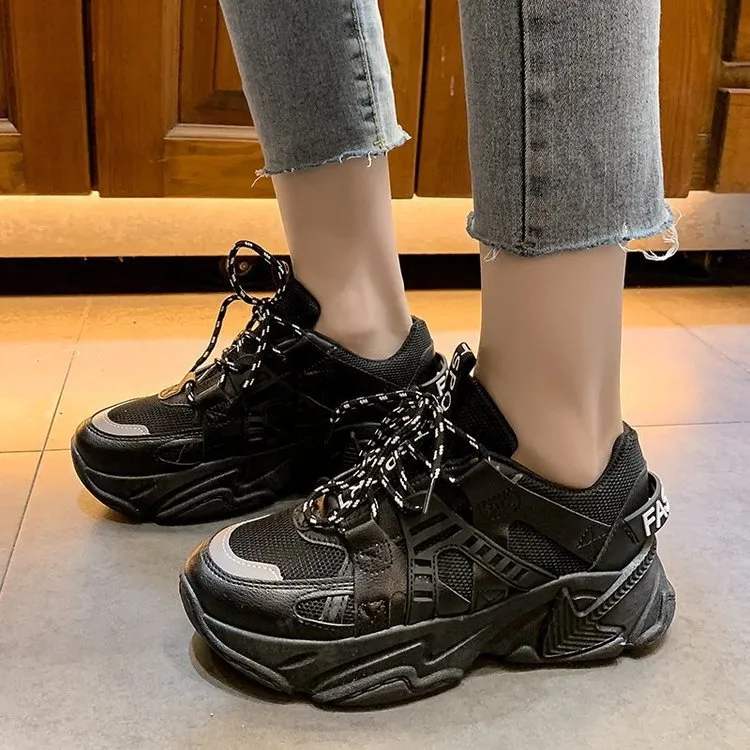 Sneakers Flat-Soled Thick-Soled Heightened Casual Shoes | Brodtica.com
