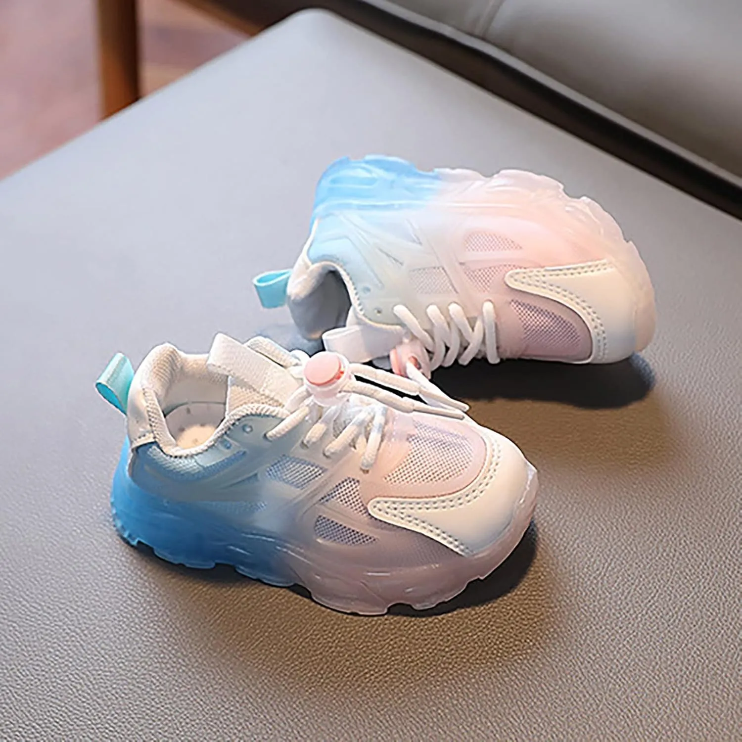 Sneakers for Kids Girls Boys Flashing for Little Kid LED Light Up Sneakers Breathable Sport Casual Adjustable Strap