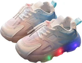 Sneakers for Kids Girls Boys Flashing for Little Kid LED Light Up Sneakers Breathable Sport Casual Adjustable Strap