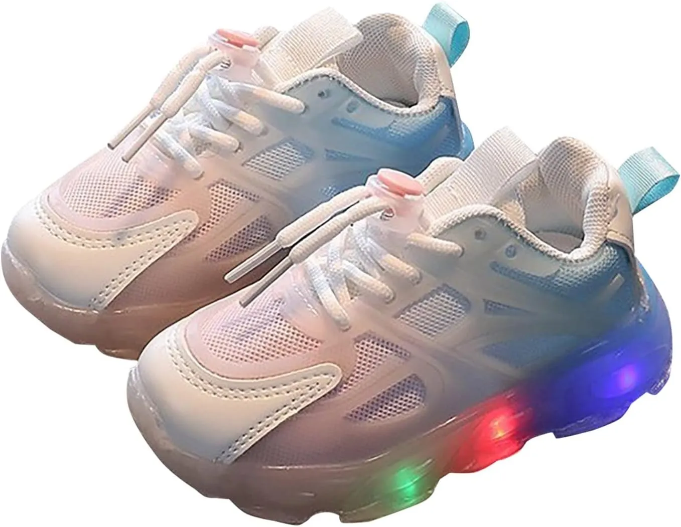 Sneakers for Kids Girls Boys Flashing for Little Kid LED Light Up Sneakers Breathable Sport Casual Adjustable Strap