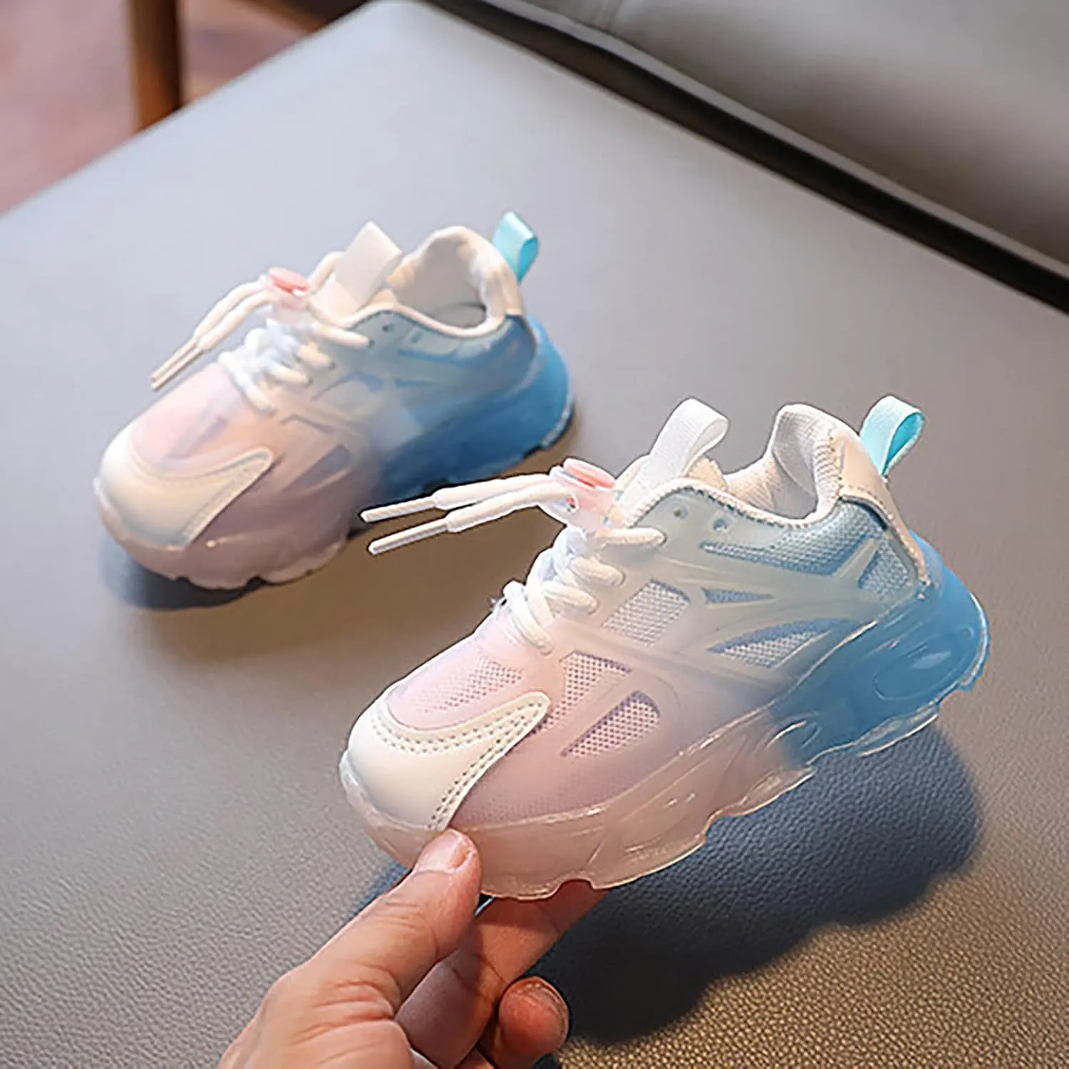 Sneakers for Kids Girls Boys Flashing for Little Kid LED Light Up Sneakers Breathable Sport Casual Adjustable Strap