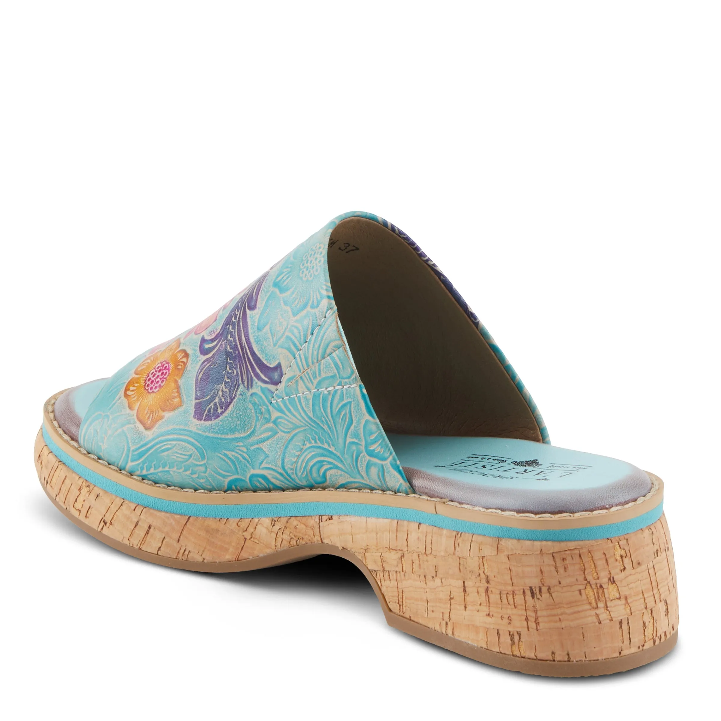 Spring Step Shoes L'Artiste Aldina Sandals Women's Hand Painted Leather Slides